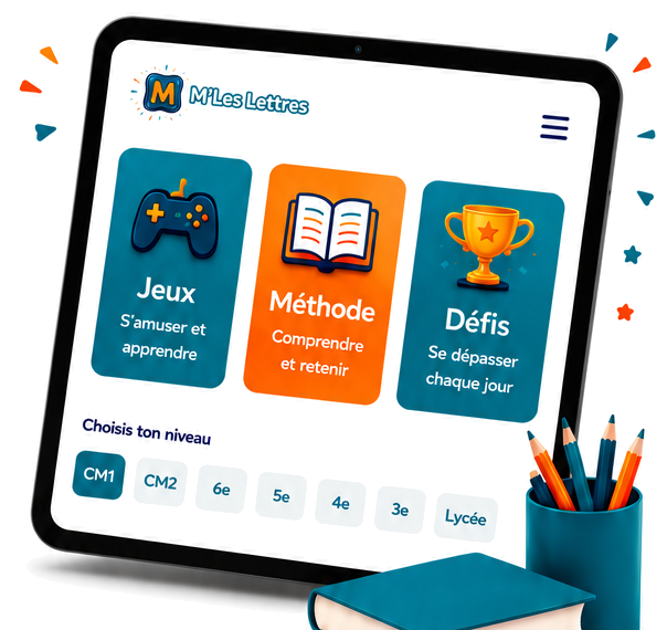 L’application M’Les Lettres sur tablette