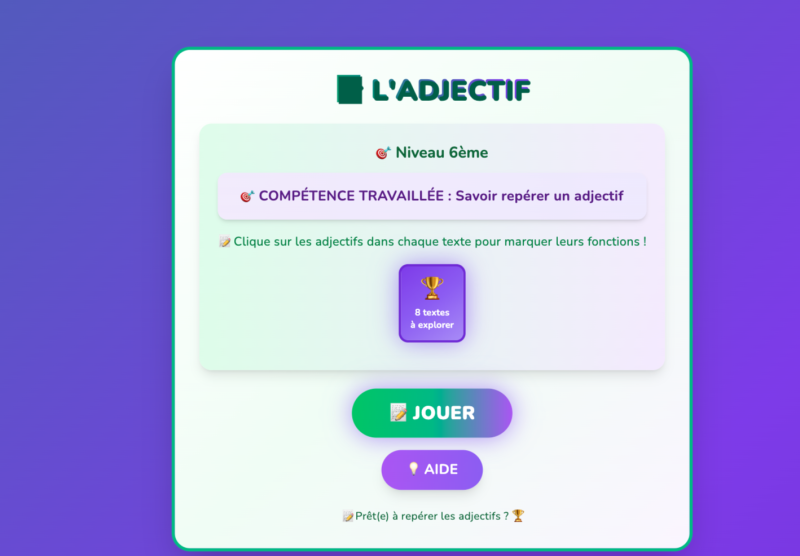 L'adjectif (6ème)