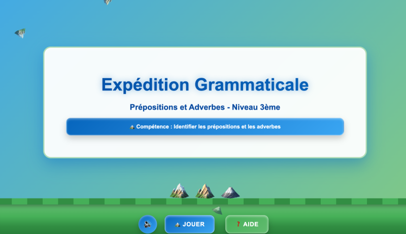 Les prépositions et les adverbes (3ème)
