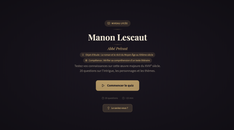 Manon Lescaut (Lycée)